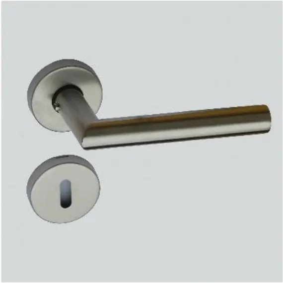 Kilincs garnitúra rozettás inox kulcsos tímea