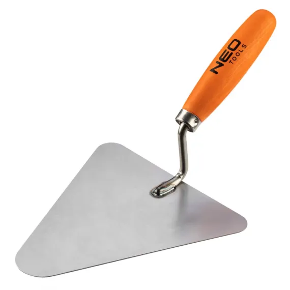 Kőműves kanál Neo 50-102, háromszög, 200 mm, fa markolat
