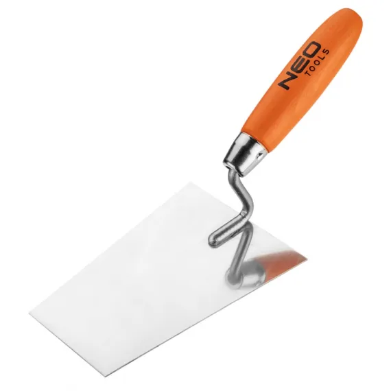 Kőműves kanál Neo 50-142, szögl. berni, 160 mm, fa markolat