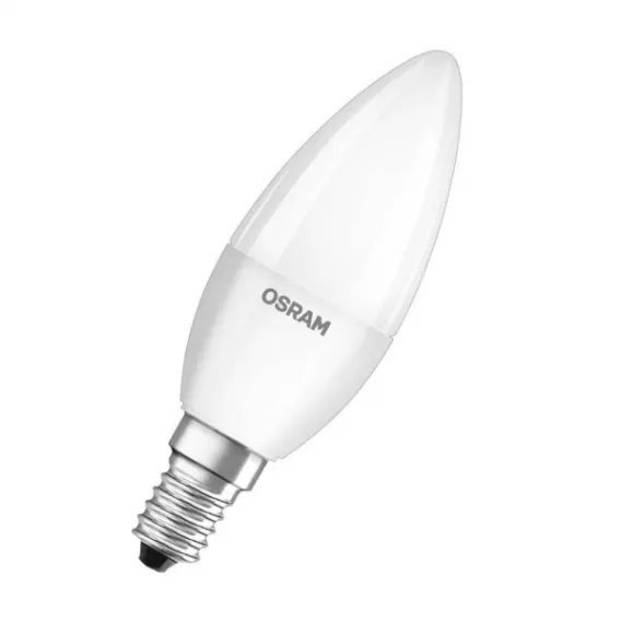 Led gyertya 5,7w e14 470lm 2700k meleg fehér fényforrás ra80 230v valueclb40 osram