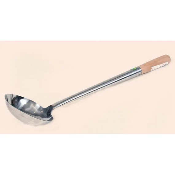 Merőkanál rozsdamentes fanyél 39 cm/14 cm
