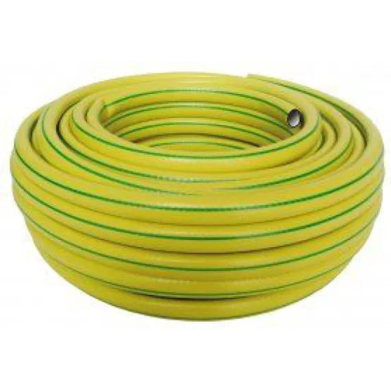 Locsolótömlő economy 3/4" sárga, zöld csíkkal /50 m