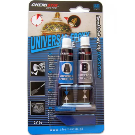 Ragasztó epoxy universal 2x15 gr kétkomponensű