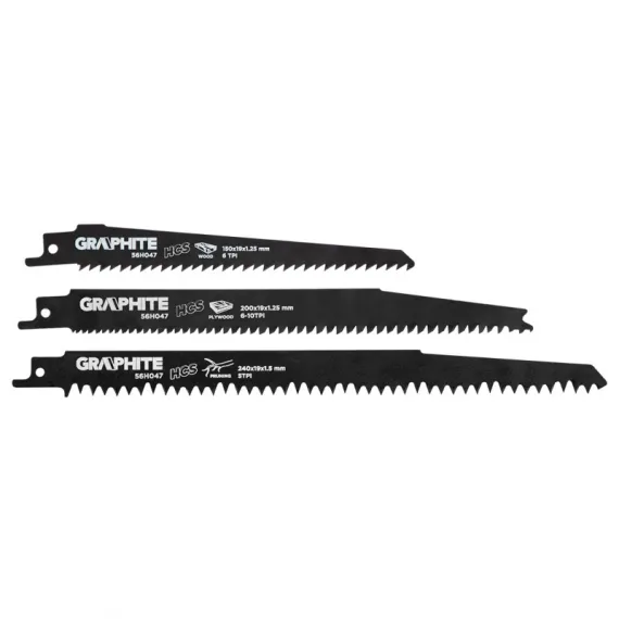 Orrfűrészlap készlet Graphite 56h047 hcs /3db