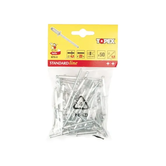 Popszegecs Topex 43e505 4,8x18/50 db