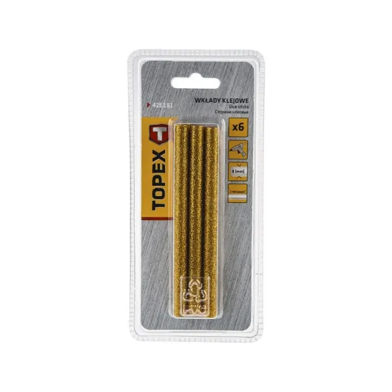 Ragasztópatron Topex 42e181 6r 100mm okker