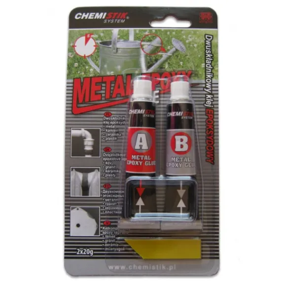 Ragasztó epoxy fémragasztó 2x20 gr kétkomponensű