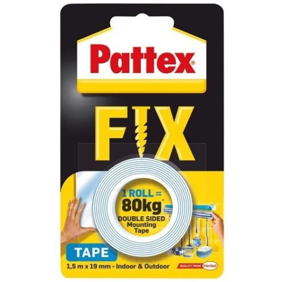 Ragasztó pattex fix montázsszalag 1,5x19 mm 80 kg ig