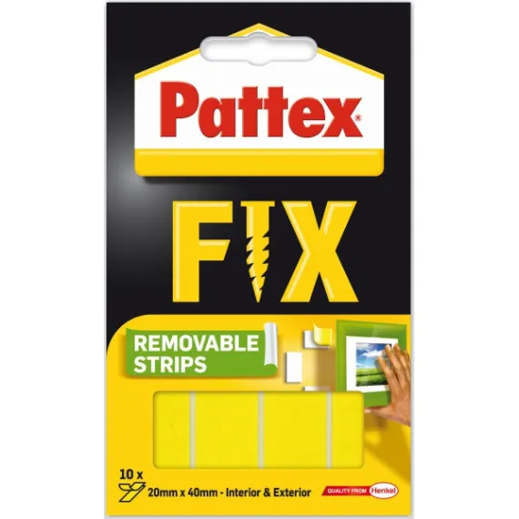 Ragasztó pattex fix montázscsík 10 csík/csomag
