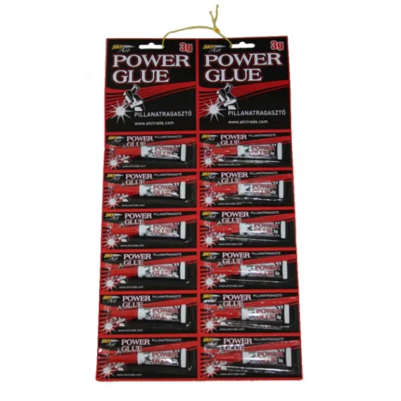 Pillanatragasztó power glue 3 gr/12 db