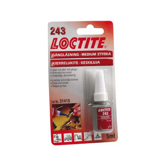 Ragasztó csavarrögzítő loctite 243/5 gr