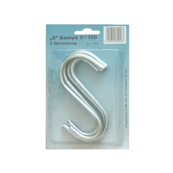S kampó 5x100 horganyzott / 5 db