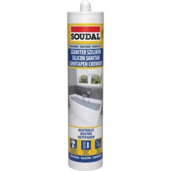 Szaniter szilikon neutrális 280 ml transparens soudal