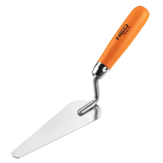 Stukkókanál Neo 50-122, rozsdamentes keskeny macskanyelv, 165x17x54 mm, fa markolat