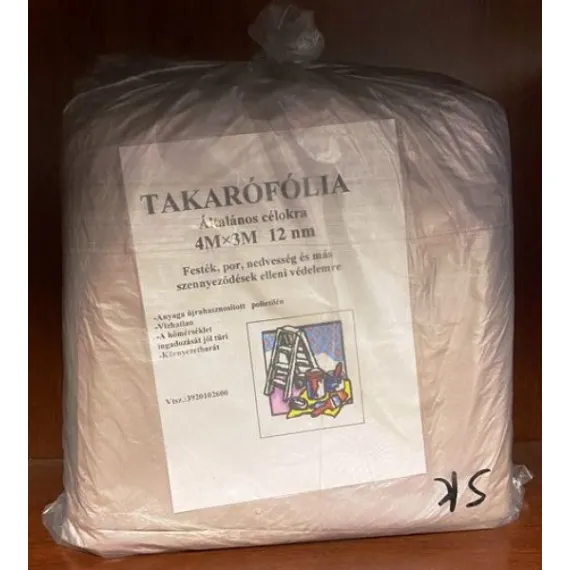 Takarófólia 3x4 m 10 mikron 12 m2