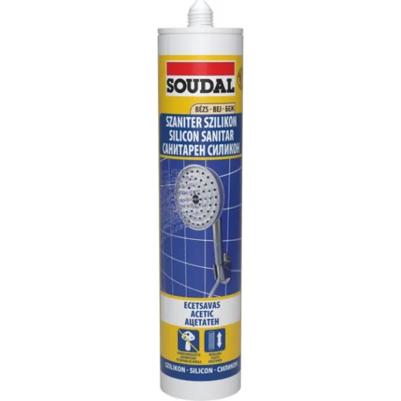 Szaniter szilikon ecetsavas 280 ml bézs soudal