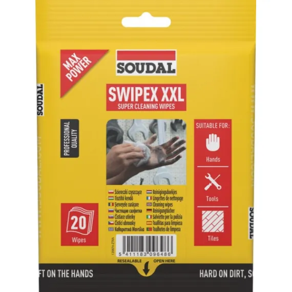 Tisztító kendő ipari swipex 20 db/cs. soudal