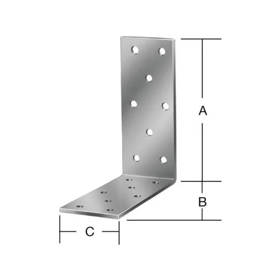 Vormann derékszögű lemez 71086 125x125x40/ 100 db