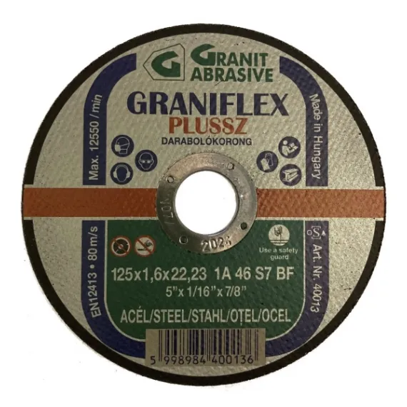 Vágókorong fém 125x1.6x22.2 grani./25 db