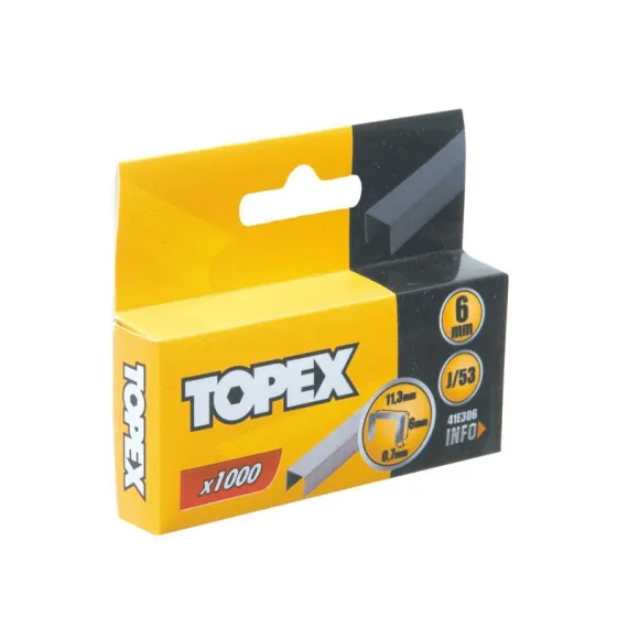 Tűzőkapocs Topex 41e306 6 mm/1000 db j tip.