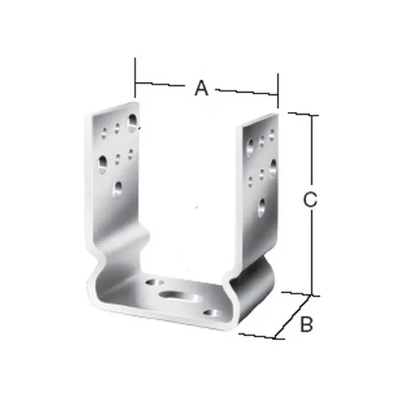 Vormann oszloptalp 71286 71x60x125 csavarozható