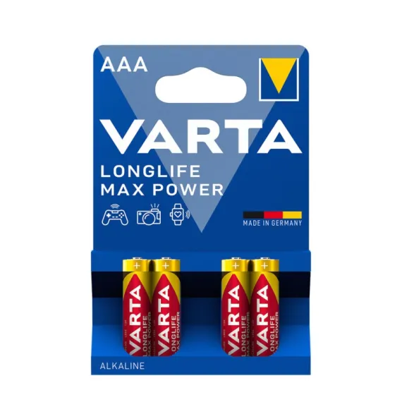 Varta longlife max power alkáli mikro elem aaa b4