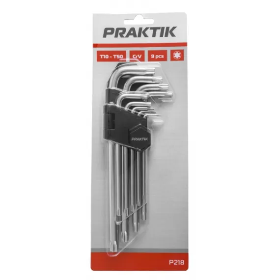Torx kulcs készlet Praktik 9r t10-50 hosszú/ p218