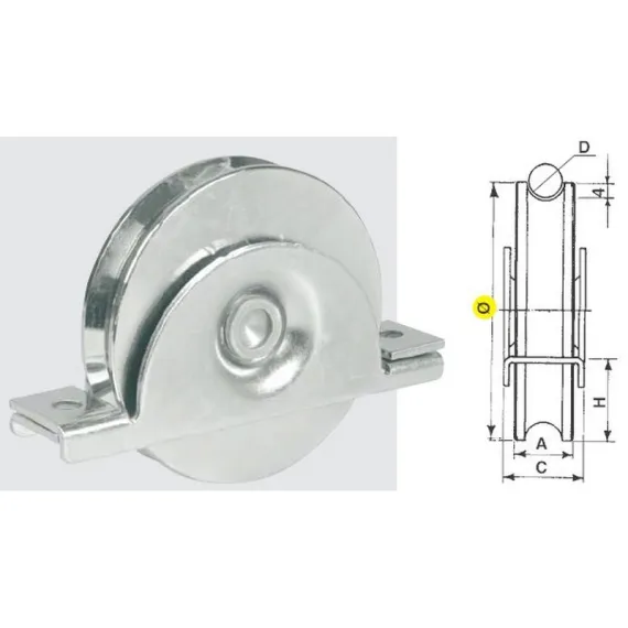 Tolókapuv.IBFM kerék talp ¤ 16 "u"80