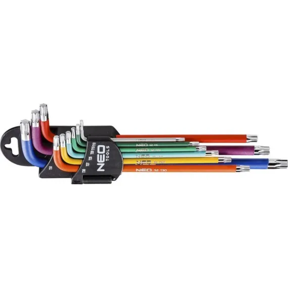Torx kulcs készlet Neo 09-518 9 r t10t50 színes