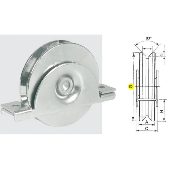 Tolókapuv.IBFM kerék talp ¤ 20 "v"80