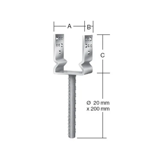 Vormann oszloptalp 71298 121x60x125 betonozható