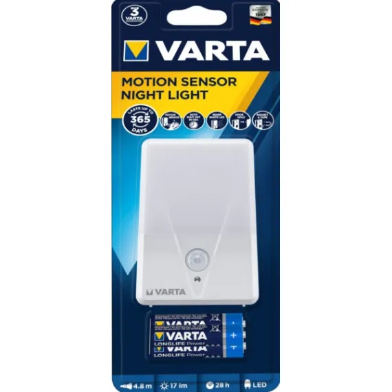 Varta éjjeli lámpa motion sensor night light (+3aaa) (17 lumen)