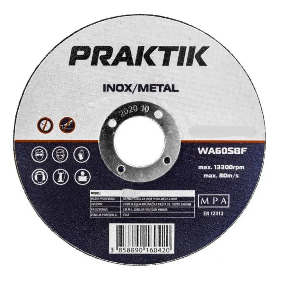 Vágókorong Praktik 125x1,0 inox/ p002