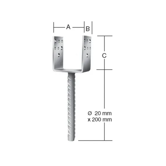 Vormann oszloptalp 71320 141x60x100 betonozható