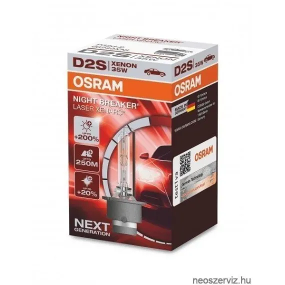 XENON D2S 12V 35W 66240XNL +200% OSRAM - IZZÓ