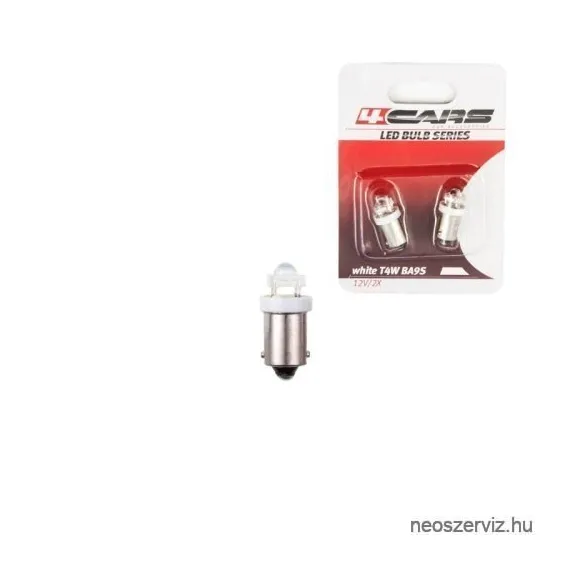 92667 12V,4W BA9s 1LED FEHÉR NAGYITÓS 2DB-OS 92667 - IZZÓ