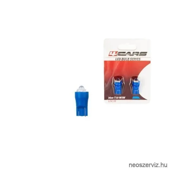 92735 12V,5W T10/BEDUGÓS/ 1LED KÉK 2DB-OS 92735 - IZZÓ