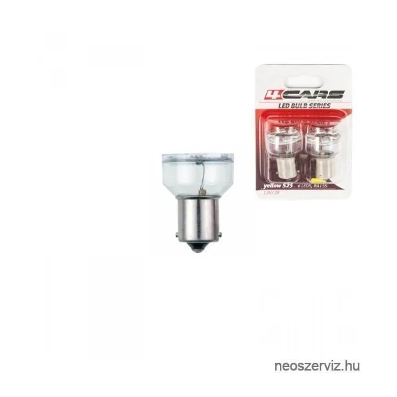 92476 12V S255050SMD BA15s SÁRGA 2db LED - IZZÓ
