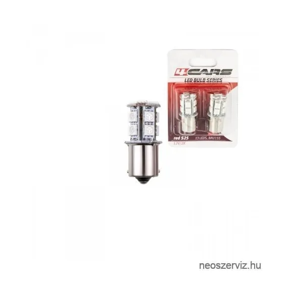 92438 S25 5050SMD BA15s PIROS 2db LED - IZZÓ