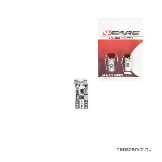 92575 12V CANBUS T10 4LED SMD FEHÉR 2DB-OS 92575 - IZZÓ