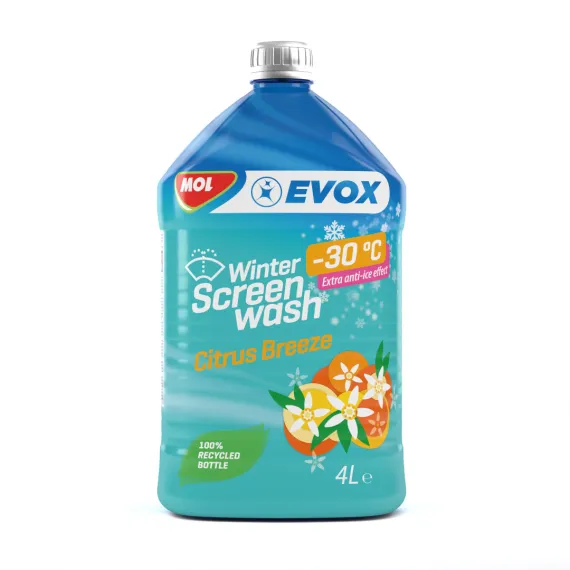 MOL EVOX Winter Citrus Breeze Téli szélvédőmosó folyadék -30°C 4L