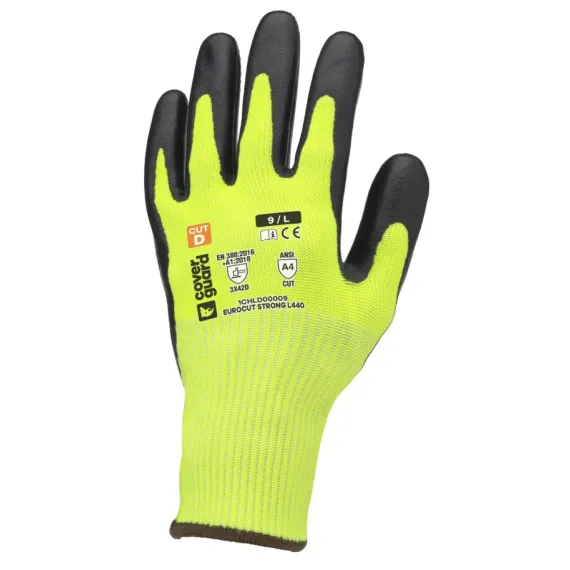 EUROCUT STRONG L440 SÁRGA/FEKETE TDM C LATEX KESZTYŰ 11, Méret: 11