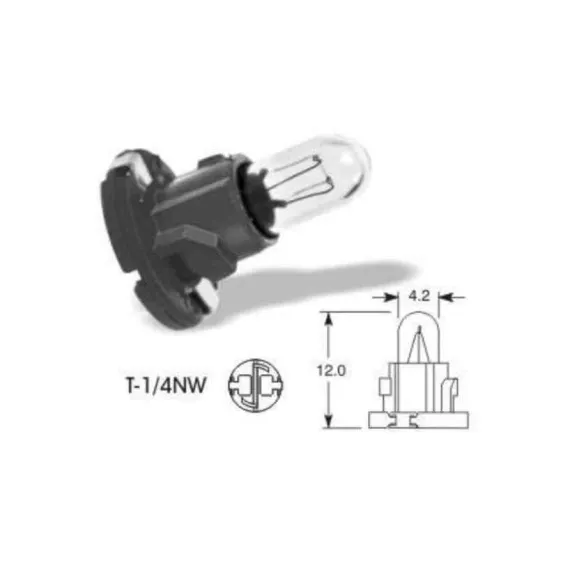354TB 12V 1.2W T-1/4NW FEKETE MŰSZERFAL IZZÓ ELTA