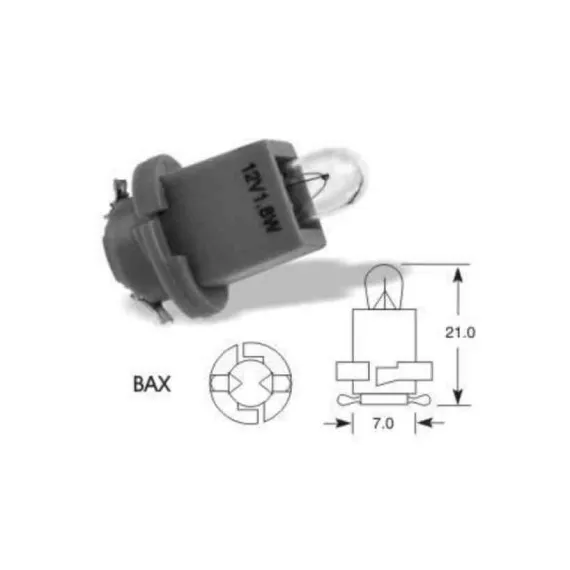 351TB 12V 1.8W BAX VILÁGOSKÉK 524 MŰSZERFAL IZZÓ ELTA