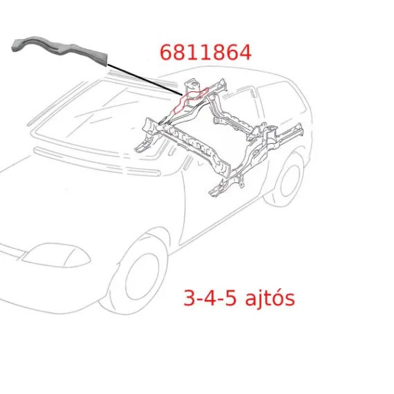 6 LENGÉSCSILLAPÍTÓ TORONY GERENDA MEREVÍTŐ PÁNT JOBB 6811864 SUZUKI