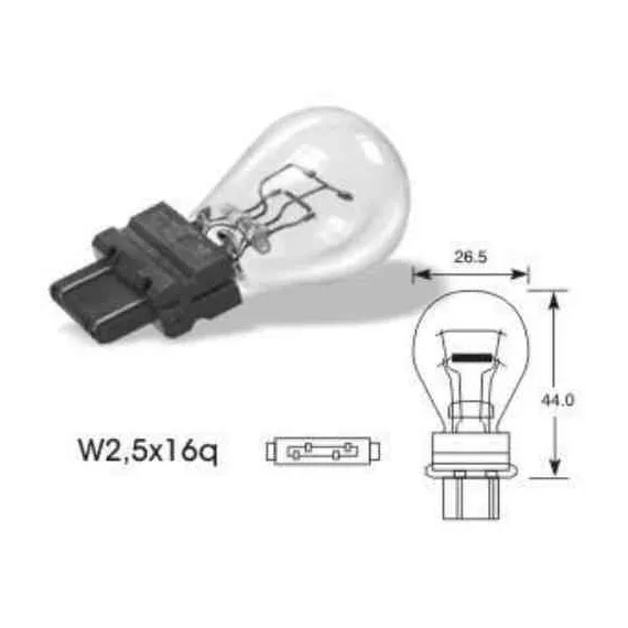 181TB 3157NA/ 12.8V 27/7W W2.5X16D AMBER SÁRGA IZZÓ ELTA