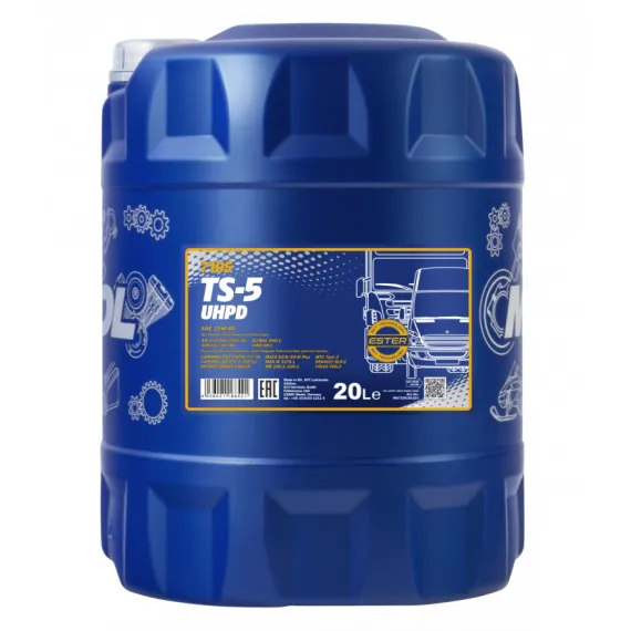 MANNOL UHPD TS-5 10W40 20L 7105 TEHER OLAJ ACEA E7 A3/B4 API CI-4 Plus API CI-4 VDS-3 MAN M3275