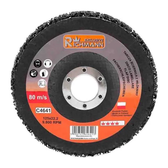 C4641 TISZTÍTÓ KORONG 125X15mm "NÉGERTÁRCSA" SZERSZÁM 3