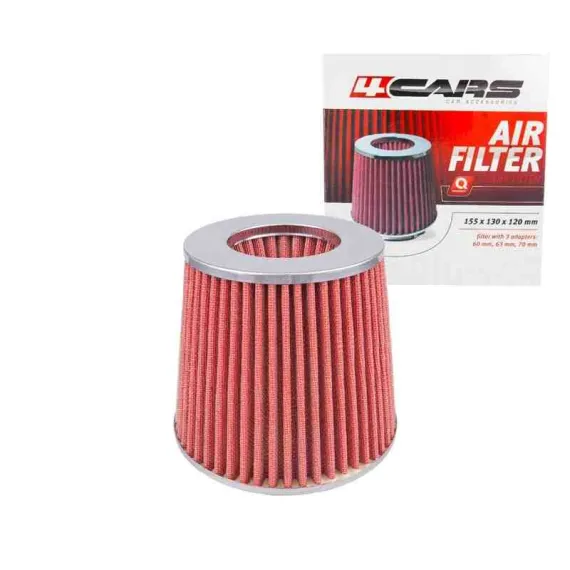 SPORT LEVEGŐSZŰRŐ KÚPOS DIREKT SZŰRŐ ADAPTERES 60 63 70 mm 155X130X120mm 92001 KRÓM SZŰRŐK