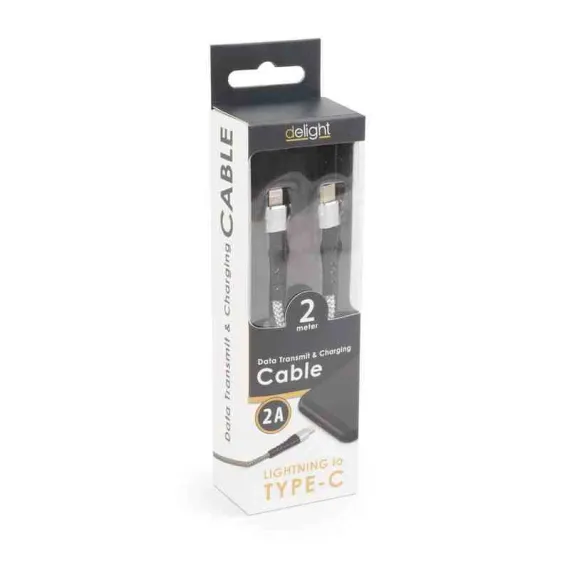 ADATKÁBEL iPhone Ligtining - Type-C szürke 2m 55434-2 FELSZERELÉS